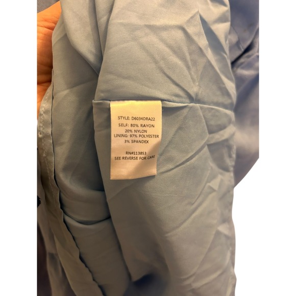 SUGARLIPS Tiered Ruffle Sleeve Tunic Dress Light Blue Women's M Pockets - Picture 8 of 10